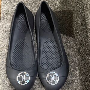 CROCS Black Ballet Flat with Medalian Size 6
